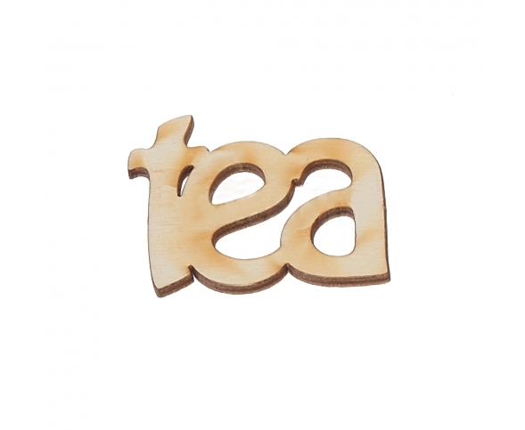 Dekorace dřevěná - nápis TEA (4x3cm)
