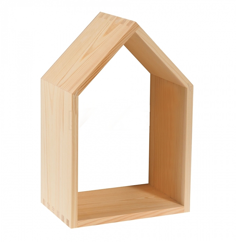Dřevěná polička - DOMEČEK STŘEDNÍ (30x20cm)