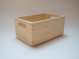 Dřevěná krabička BOX S OTVORY (30x20x13,5cm)