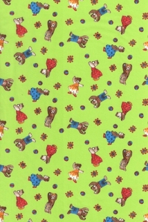 Decoupage papír Décopatch - Zelený s medvídky