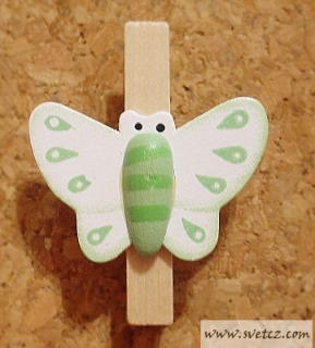 Dekorace - Kolíček s motýlkem