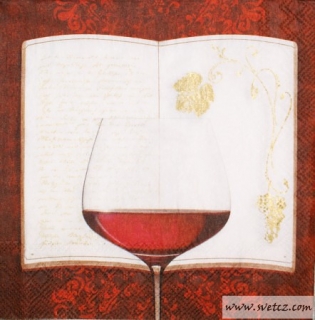Balení ubrousků -Sklenka s vínem