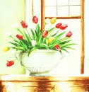 Ubrousek - Tulipány na stole