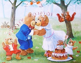 Reprodukce - Medvědí svatba(20x25cm))