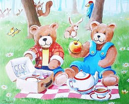 Reprodukce - Medvědí piknik(20x25cm)