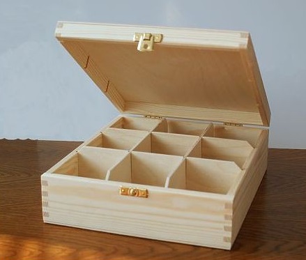 Krabička na čaj - 9 komor