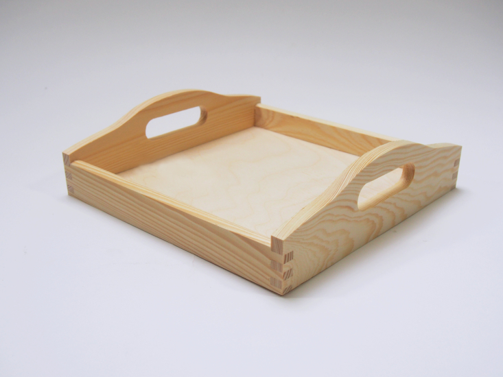 DŘEVĚNÝ PODNOS - TÁC čtverec (24x24)