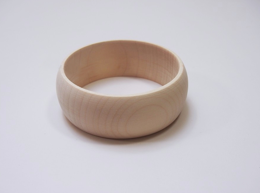 Dřevěný náramek - ZAOBLENÝ (3cm)