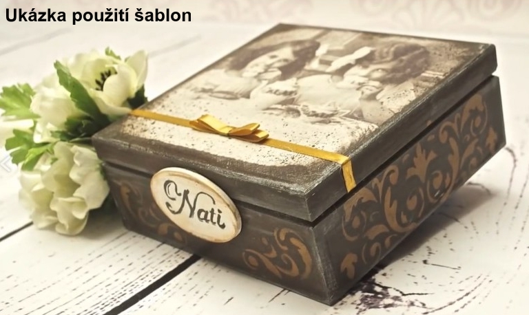 Kreativní šablona na malování - KVĚTINY (26cm x 17cm)