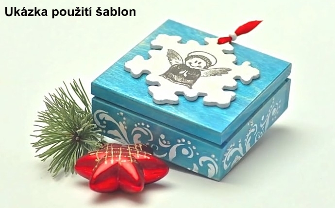 Kreativní šablona - VÁNOČNÍ STROMEČEK (13cm x13cm)