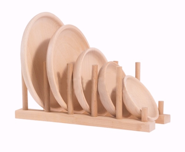 Dřevěný stojánek na talířky (30x 14,5cm)