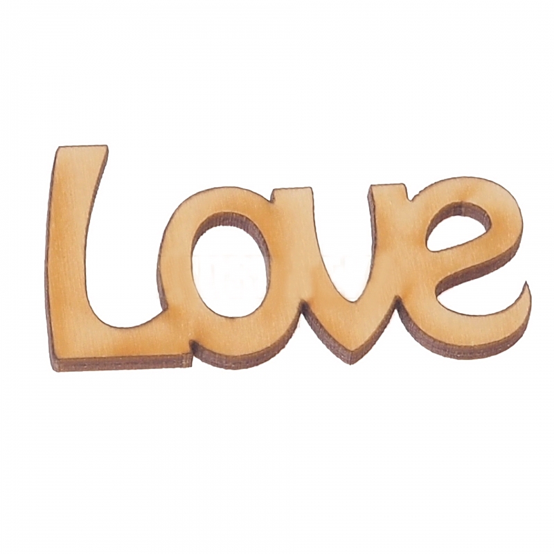 Dekorace dřevěná - nápis LOVE (5,5x3cm)
