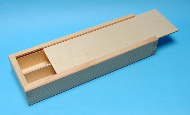 Dřevěná krabička s přihrádkami  - PENÁL (24x8,5x3,6)