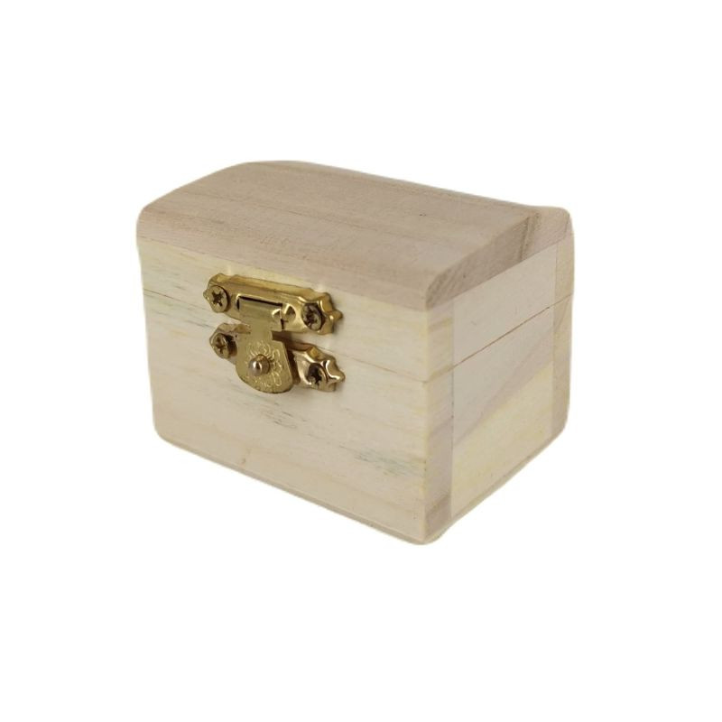 Dřevěná krabička na prstýnky (6x4,5x4,5cm)