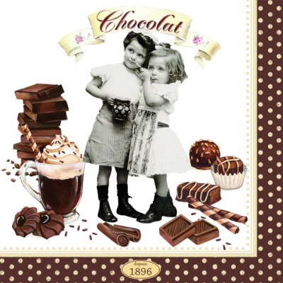 Ubrousek - Čokoláda vintage
