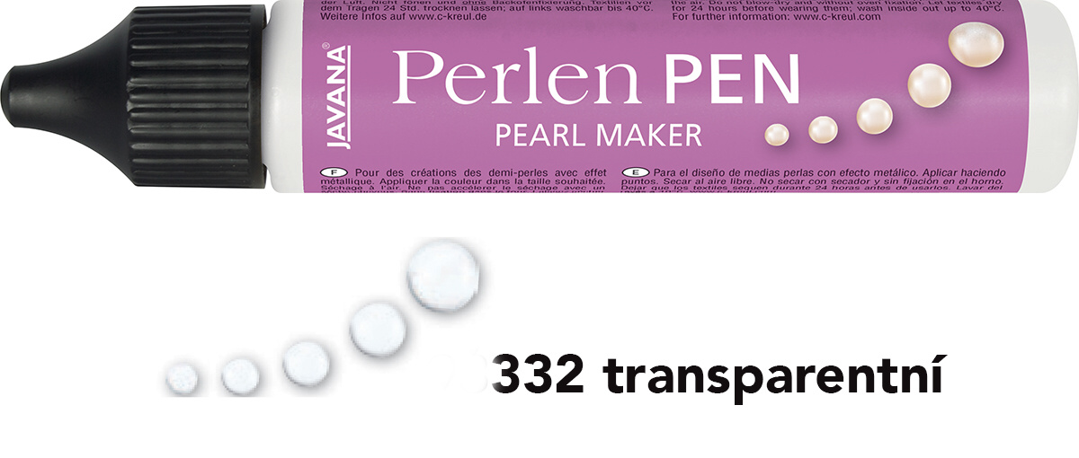 PERLEN PEN - Perlový popisovač - TRANSPARENTNÍ 29ml