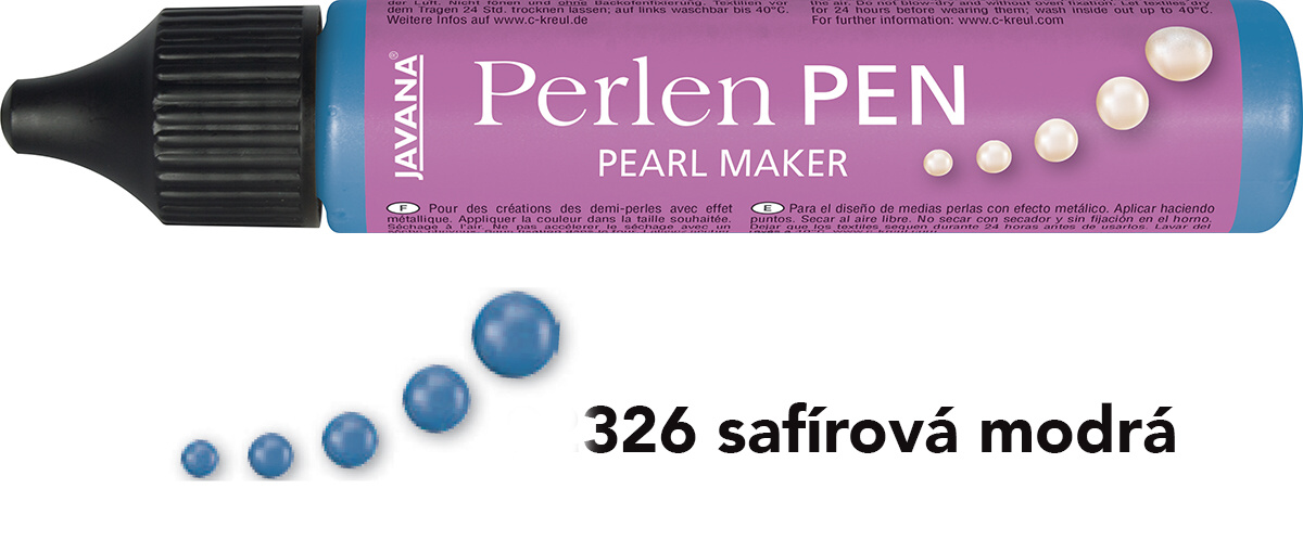 PERLEN PEN - Perlový popisovač - SAFÍROVÝ MODRÝ, 29ml