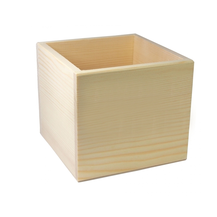 Dřevěná krabička - zásobník (16x16x14cm)