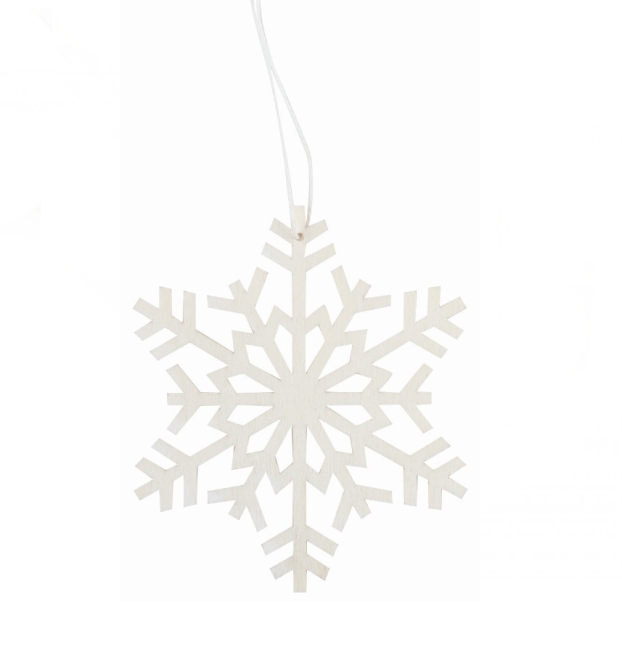 Vánoční dekorace - SNĚHOVÁ VLOČKA 1 bílá (10cm)