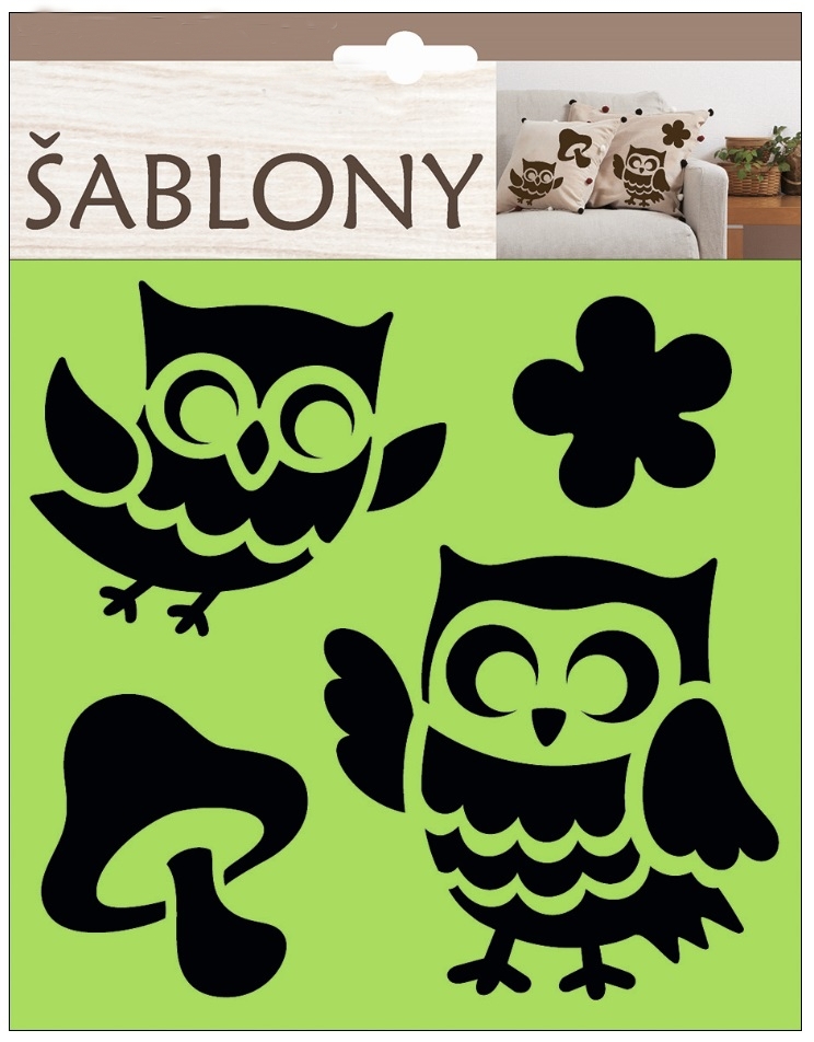 Šablona SOVIČKY  (18x17,5cm)