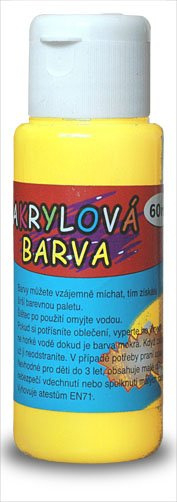 Akrylová barva ŽLUTÁ matná - 60ml