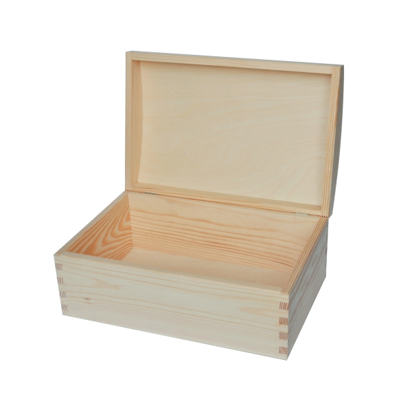 Dřevěná  krabička truhla ZAOBLENÉ VÍKO (30x20x13,5cm)