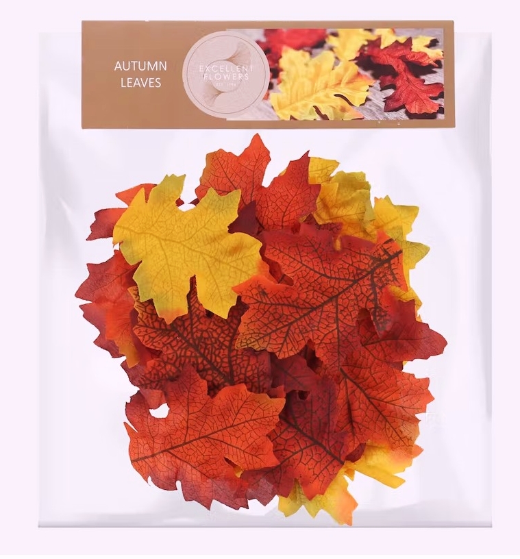 Podzimní dekorace LISTY, SADA 24ks (2 barvy, 2 velikosti)