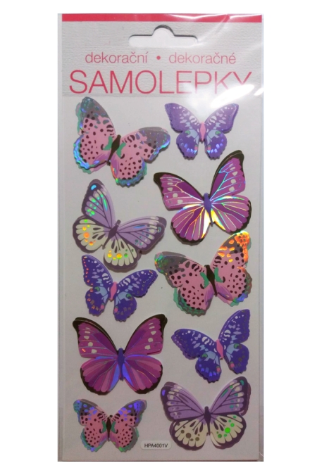 3D samolepky MOTÝLCI (10x21,5cm)