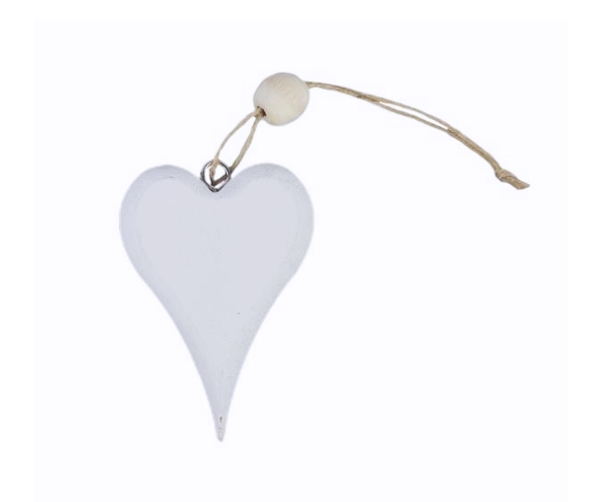 Dekorace SRDCE závěsné  (8cm, tloušťka 1,5cm)