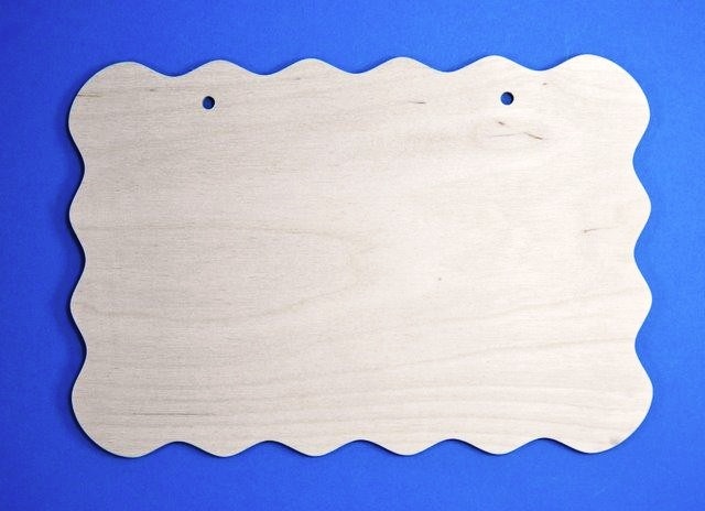 Dřevěná destička cedulka ZDOBENÁ, ZÁVĚSNÁ (18x12cm)