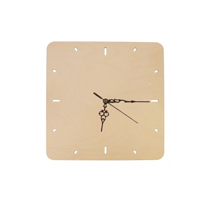 Dřevěné hodiny čtverec (24cm)