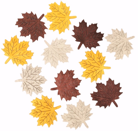 Podzimní dekorace LISTY, sada 12ks (4cm)