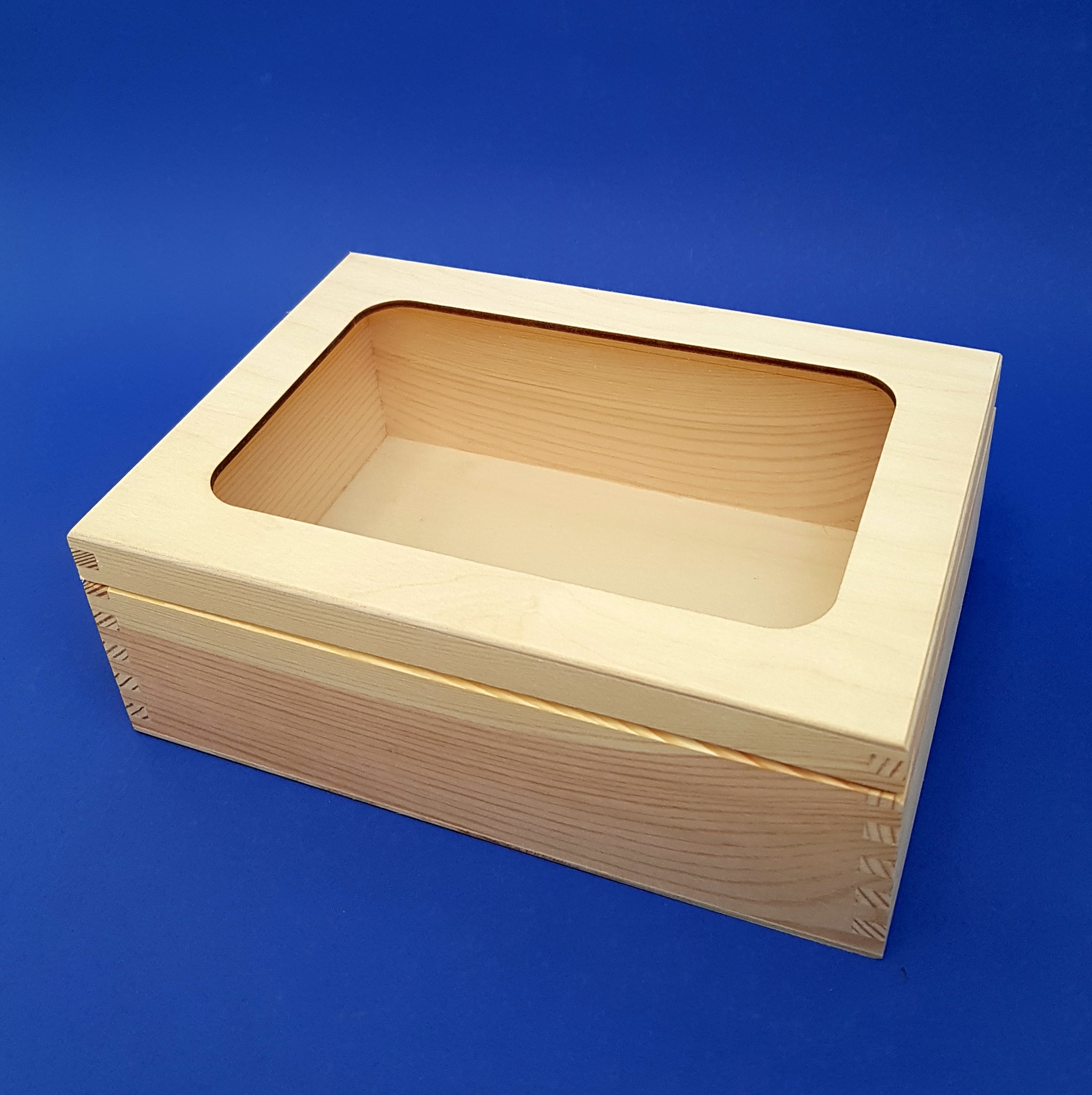 Dřevěná krabička SE SKLEM (22,5x16x8cm)
