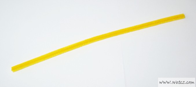 Modelovací drátek plyšový - žlutý