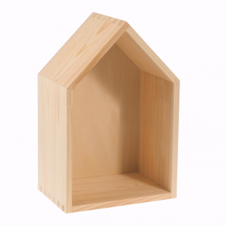 Dřevěná polička - DOMEČEK STŘEDNÍ (30x20cm)