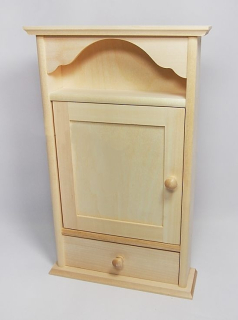 Dřevěná skříňka na klíče - RETRO se šuplíkem