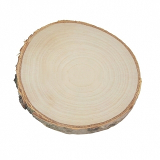 Dřevěné KOLEČKO Z BŘÍZY - plátek s kůrou (15-16cm)