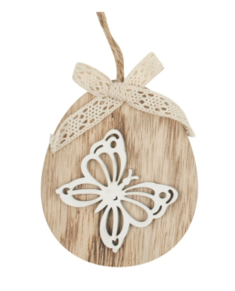 Velikonoční dekorace KRASLICE S MOTÝLKEM (18cm)