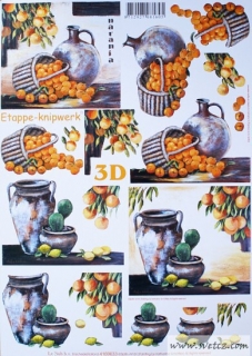 3D papír - Citrusy v kuchyni