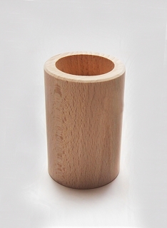 Dřevěný svícen na čajové svíčky - KULATÝ, 7cm