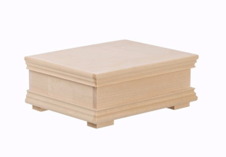 Dřevená  krabička ŠPERKOVNICE zdobená MENŠÍ  (17x12,5x6cm)