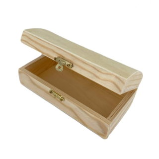 Dřevěná krabička zlaté kování (16x8x6cm)