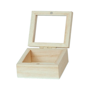 Dřevěná krabička s magnetem (6x6x4cm)