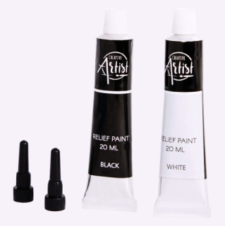 Reliéfní kontury BÍLÁ a ČEERNÁ, 2ks (2x20ml)