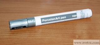 Fix na porcelán - STŘÍBRNÝ