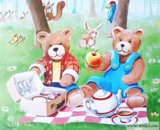 Reprodukce - Medvědí piknik(20x25cm)
