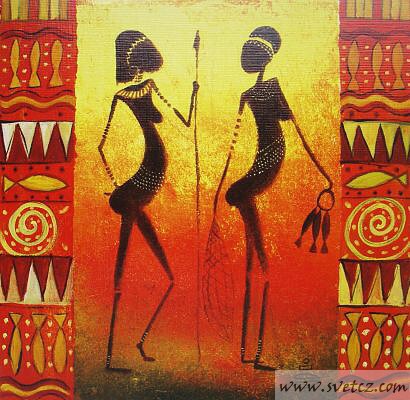 REPRODUKCE - Africké ženy 14 (15x15cm)