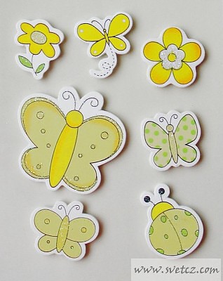 Dekorace - Motýlci žluté