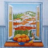 Ubrousek - Pomeranče na okně