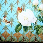 Ubrousek - Růže a motýlci